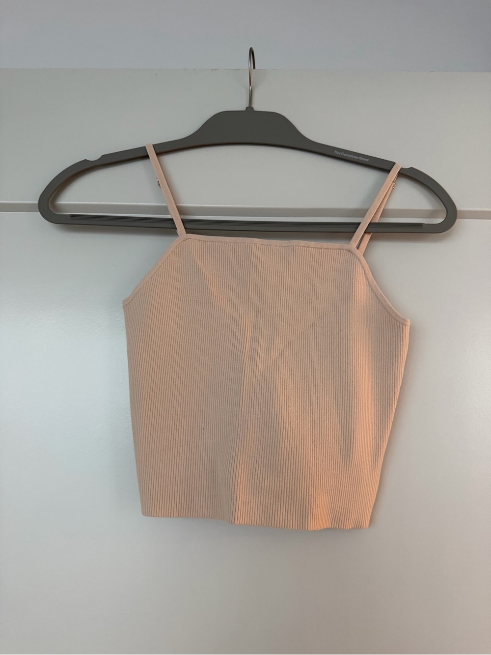 A.L.C. Ribbed Square-Neck Camisole in Light Peach